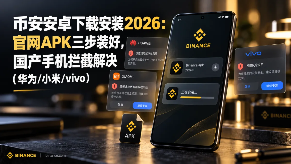 Install Binance on Android 2026: official APK in 3 steps and fixing install blocks