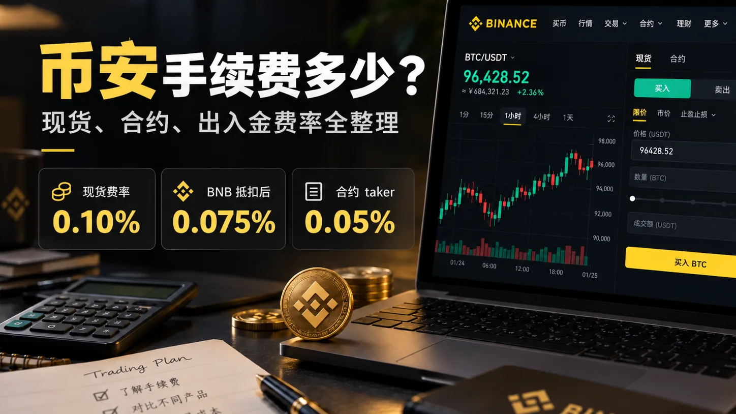 币安手续费多少？现货、合约、出入金费率全整理 + 4 招省手续费（2026）
