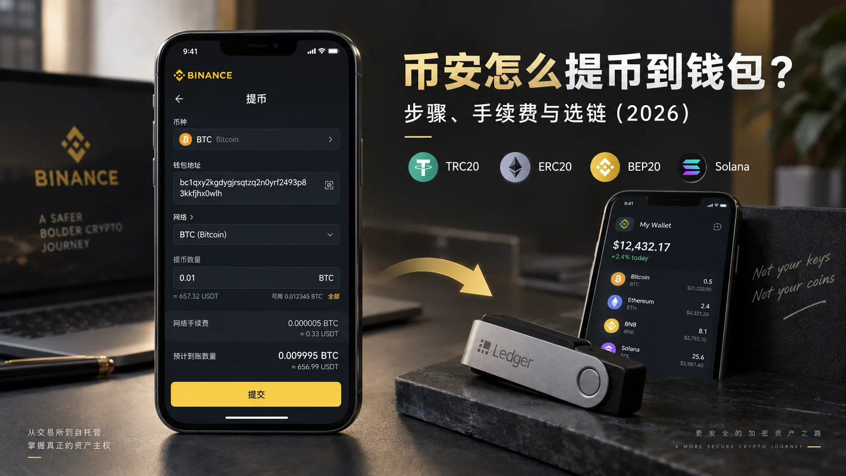 币安怎么提币到钱包？步骤、手续费与选链（2026）